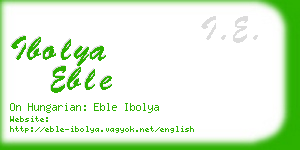 ibolya eble business card